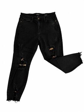 Judy Blue Black Distressed Skinny Jeans – Size 16W